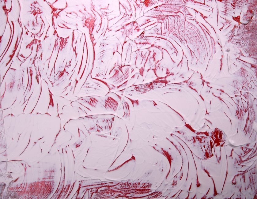 银红 — A vivid abstract pattern in red and white, highlighting textured paint strokes and creative expression.